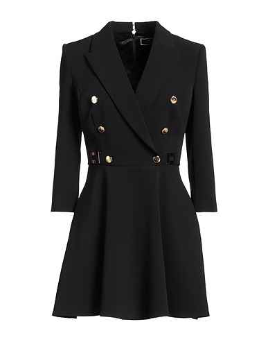 ELISABETTA FRANCHI Blazer dress Black 96% Polyester, 4% Elastane
