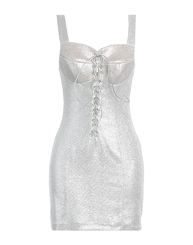 NORA BARTH Sheath dress Silver 65% Polyester, 32% Viscose, 3% Elastane