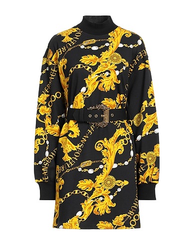 VERSACE JEANS COUTURE Short dress Black 100% Cotton, Elastane
