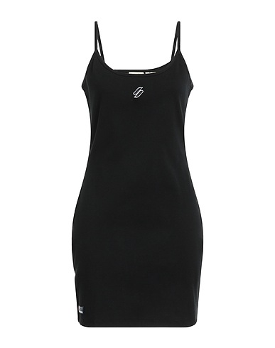 SUPERDRY Short dress Black 95% Cotton, 5% Elastane