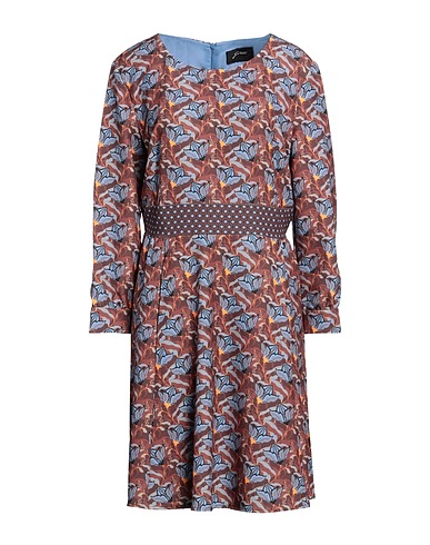 GATTINONI Short dress Brown 100% Polyester