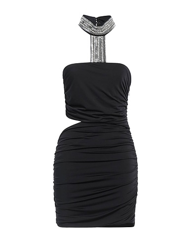 SIMONA CORSELLINI Tubino NERO 94% Poliestere, 6% Elastan