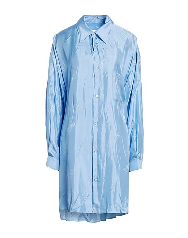 MM6 MAISON MARGIELA Shirt dress Sky blue 100% Viscose