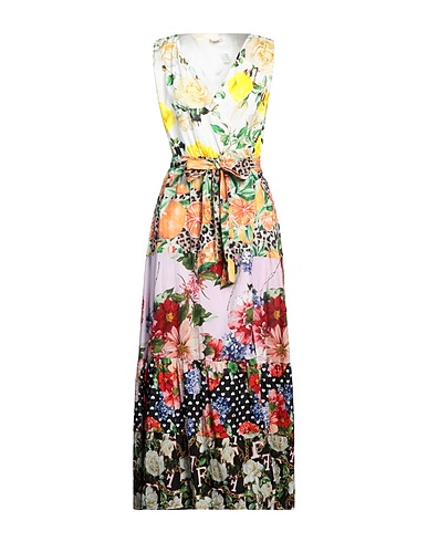 FRACOMINA Long dress White 70% Cotton, 30% Silk