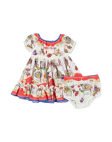 DOLCE&GABBANA ベビーワンピース  ホワイト コットン 100%