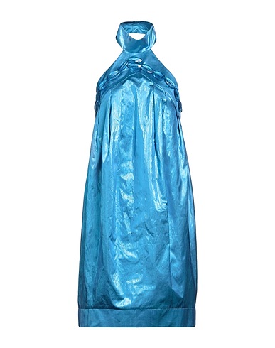 AMAYA ARZUAGA Vestito midi Azzurro 95% Seta, 5% Fibra di metallo