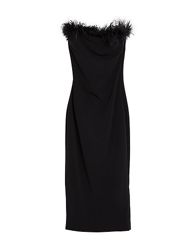 PATRIZIA PEPE SERA Midi dress Black 97% Polyester, 3% Elastane, Polyamide