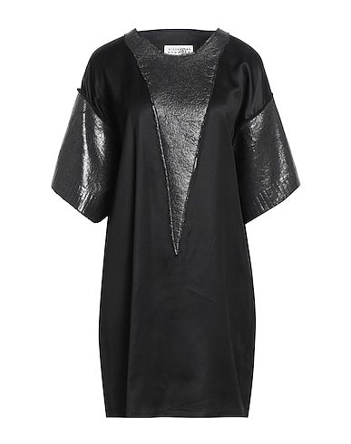 MM6 MAISON MARGIELA ミニワンピース・ドレス ブラック アクリル 50% / ナイロン 31% / ウール 12% / 毛（アルパカ） 5% / ポリウレタン 2%