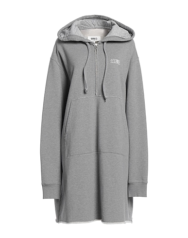 MM6 MAISON MARGIELA Mini dresses GRIGIO 100% Cotton, Elastane