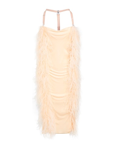 SPORTMAX Robe d’été Rose poudré 100% Viscose, Plumes de dinde