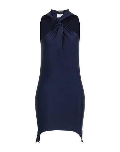 COURRÈGES Short dress Navy blue 78% Polyamide, 22% Elastane