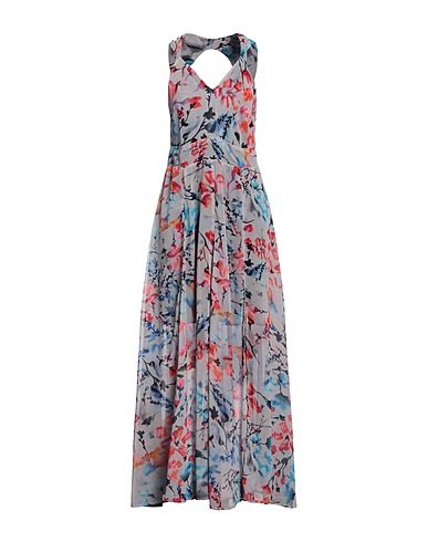 RELIGION Vestito lungo Grigio 55% Poliestere riciclato, 45% Poliestere