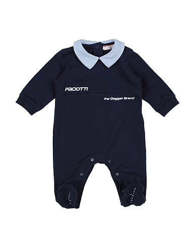 PACIOTTI Baby jumpsuit  Midnight blue 95% Cotton, 5% Elastane