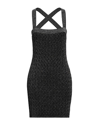 PINKO Sheath dress Black 53% Viscose, 44% Polyamide, 3% Metallic fiber