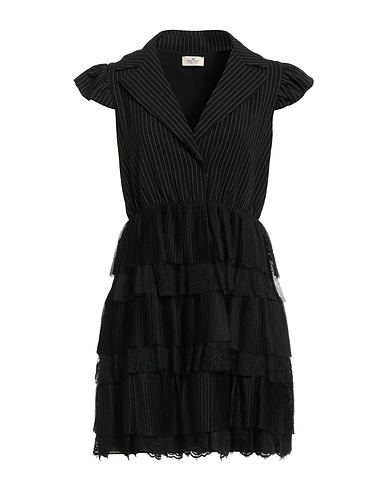 REBEL QUEEN by LIU •JO Short dress Black 54% Polyamide, 46% Cotton, Polyester, Viscose, Elastane