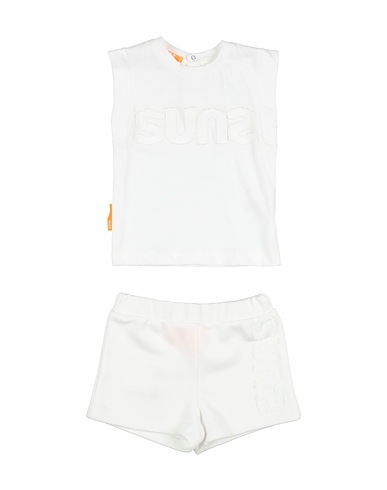 SUNS BOARDS Completo Baby  Bianco 100% Cotone