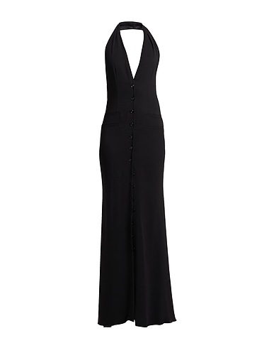 BLUMARINE Long dress Black 96% Viscose, 4% Elastane