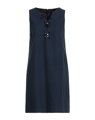 PAULE KA Short dress Midnight blue 65% Cotton, 32% Polyamide, 3% Elastane, Polyurethane, Viscose
