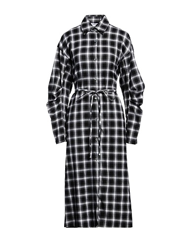 WEILI ZHENG Midi dress Black 58% Polyester, 25% Tencel™, 15% Wool, 2% Elastane