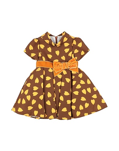 COLORICHIARI Baby dress Brown 90% Polyester, 10% Elastane