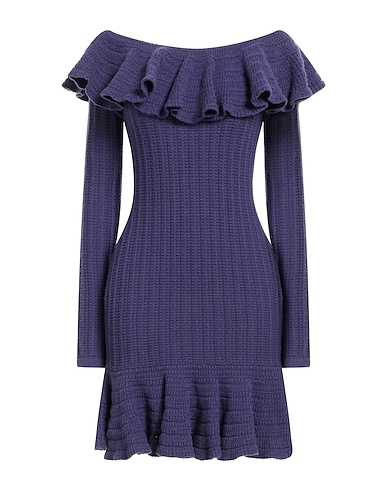 BLUMARINE Short dress Purple 100% Wool