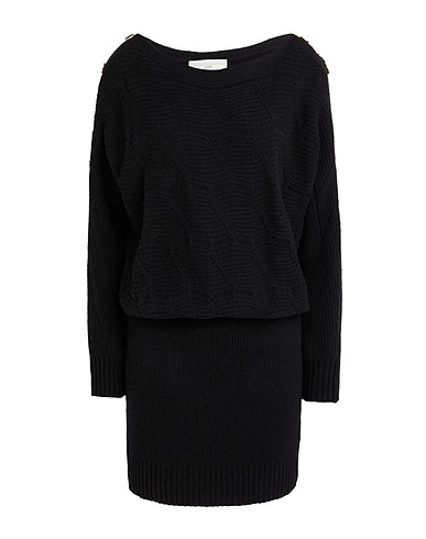 GUESS Vestito midi Nero 60% Poliammide, 30% Lana, 10% Acrilico