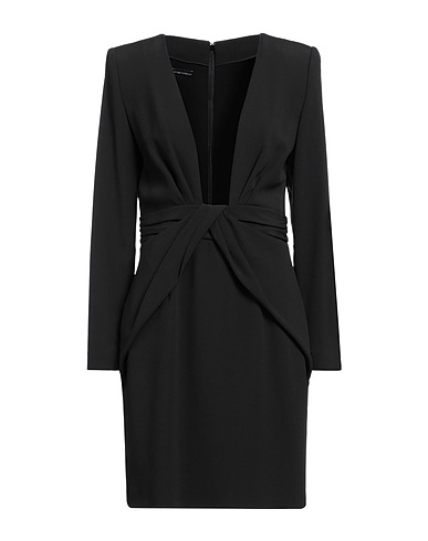 EMPORIO ARMANI Elegant dress Black 50% Viscose, 47% Acetate, 3% Elastane