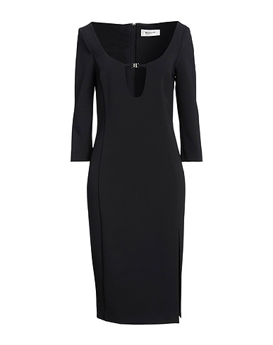 BLUGIRL Midi dress Black 96% Polyester, 4% Elastane