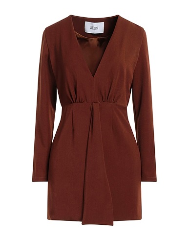 SILVIAN HEACH Short dress Brown 73% Polyester, 22% Viscose, 5% Elastane