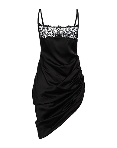 JACQUEMUS Short dress Black 96% Viscose, 4% Elastane