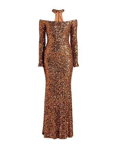ANIYE BY Long dress Bronze 97% Polyester, 3% Elastane