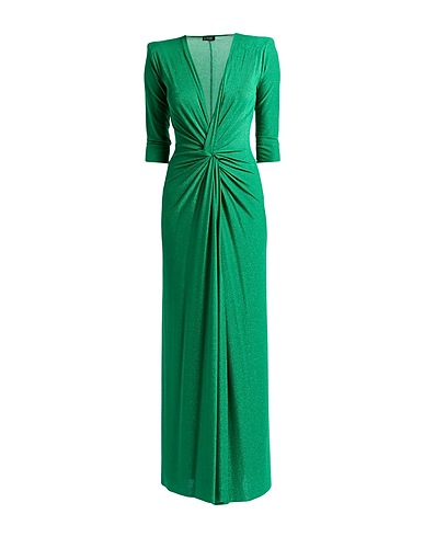 LIU •JO Long dress Emerald green 65% Viscose, 15% Polyamide, 15% Polyester, 5% Elastane