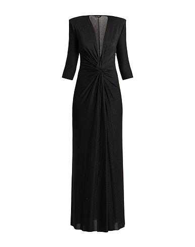 LIU •JO Long dress Black 65% Viscose, 15% Polyamide, 15% Polyester, 5% Elastane