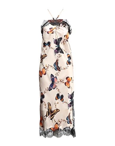 LANVIN Long dress Sand 100% Silk, Polyamide, Cotton, Glass, Ecobrass
