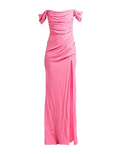 GIUSEPPE DI MORABITO Long dress Pink 75% Viscose, 25% Linen
