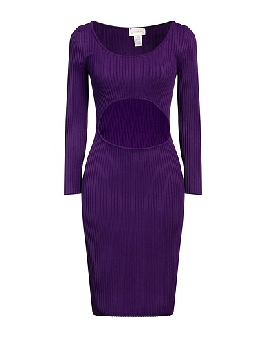 VICOLO Midi dress Purple 70% Viscose, 30% Polyester