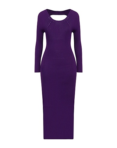 VICOLO Midi dress Purple 70% Viscose, 30% Polyester