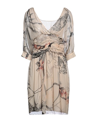 BLUMARINE Pleated dress Beige 100% Silk