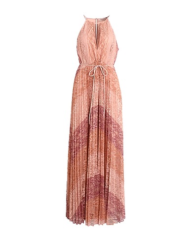 TWINSET Long dress Blush 77% Polyester, 13% Polyamide, 10% Cotton