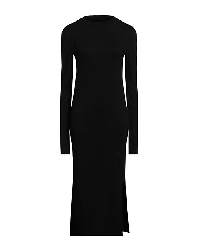 THOM KROM Midi dress Black 95% Cotton, 5% Elastane