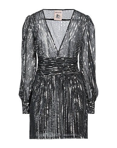 SEMICOUTURE Sequin dress Black 100% Polyester