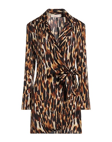 JUCCA Short dress Dark brown 100% Viscose