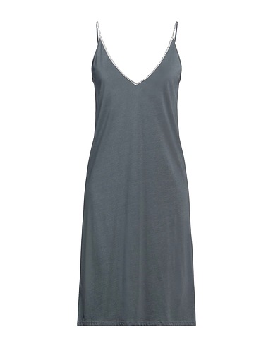 MAJESTIC FILATURES Short dress Grey 67% Lyocell, 33% Cotton, Swarovski® Crystal
