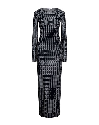 PATRIZIA PEPE Long dress Black 90% Polyester, 10% Elastane