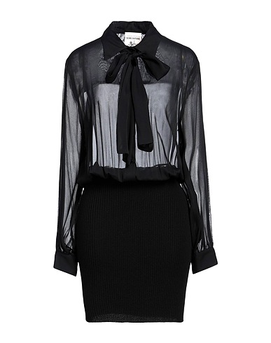 SEMICOUTURE Elegant dress Black 100% Virgin Wool, Silk, Acetate