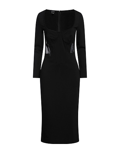 PINKO Midi dress Black 67% Viscose, 28% Polyamide, 5% Elastane