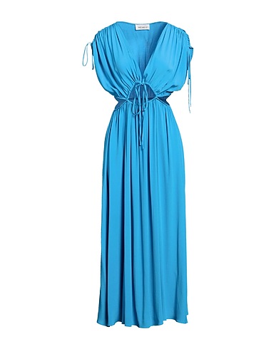 MEIMEIJ Long dress Azure 69% Acetate, 31% Silk