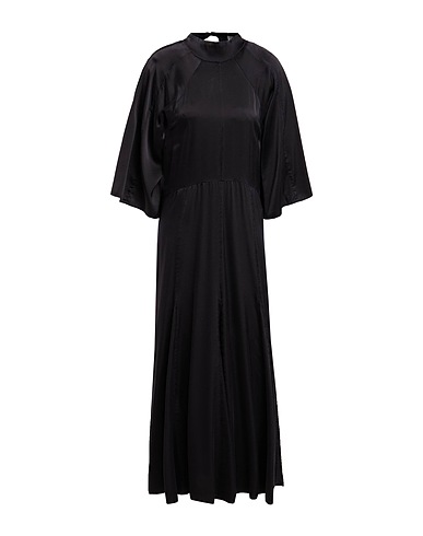 FORTE_FORTE Long dress Black 94% Silk, 6% Elastane