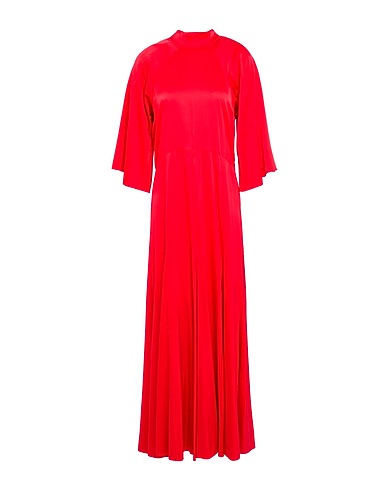 FORTE_FORTE Long dress Red 94% Silk, 6% Elastane