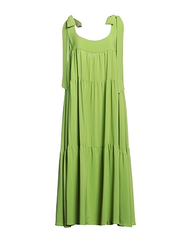 MEIMEIJ Midi dress Lime green 69% Acetate, 31% Silk